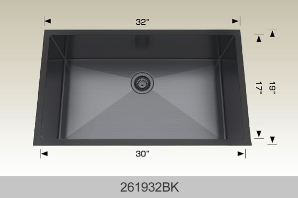 Bosco 261932 Textured  Series Stainless Steel Kitchen Sink