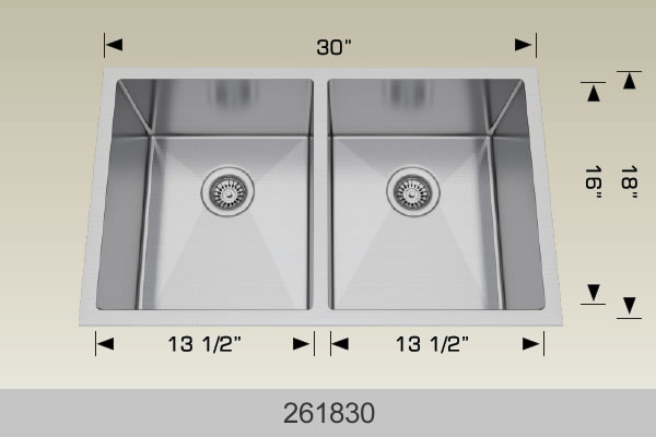 Bosco 263318 Textured Series Stainless Steel Kitchen Sink