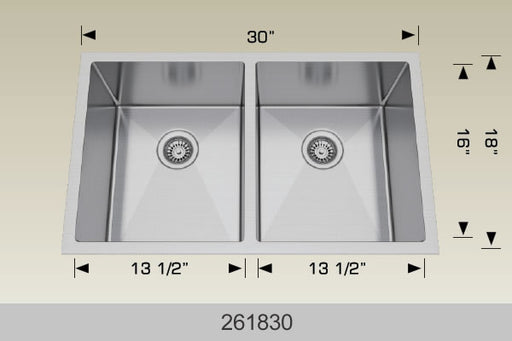 Bosco 263318 Textured Series Stainless Steel Kitchen Sink