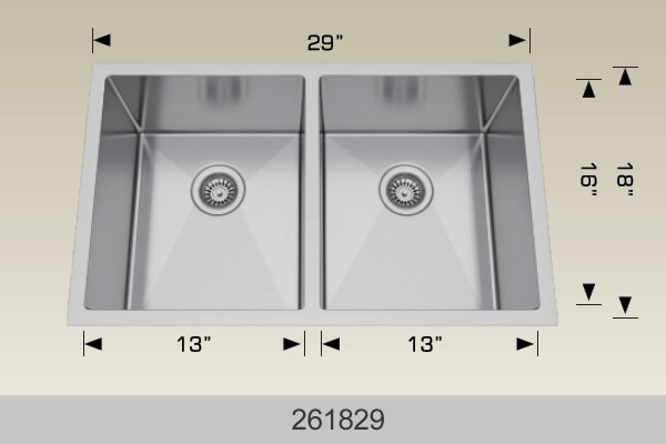 Bosco 261829 Textured Series Stainless Steel Kitchen Sink