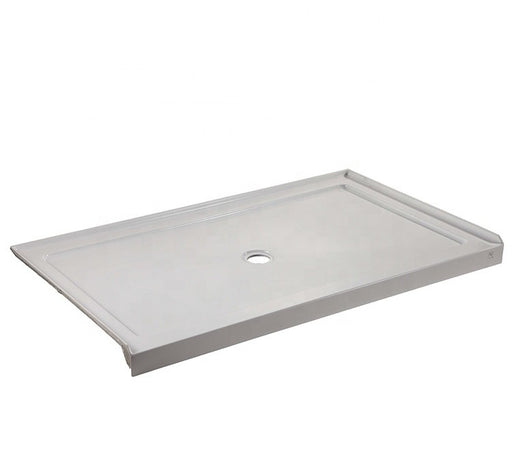 Virta 60 x 30 Acrylic Alcove Shower Base with Center Drain In White