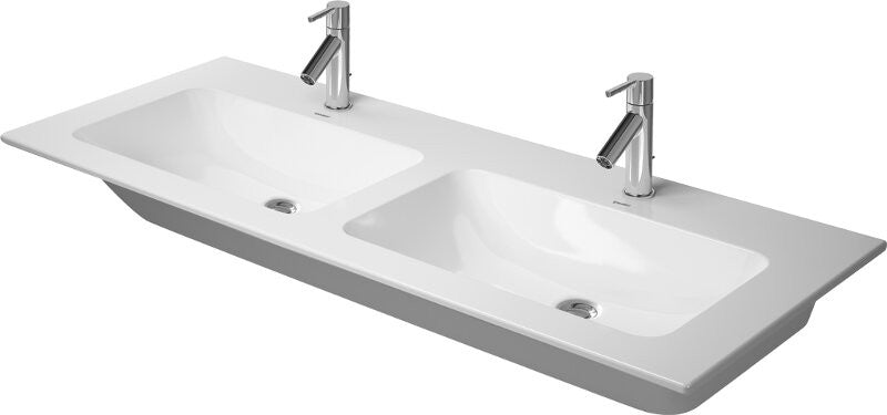 Duravit 2336130000 Double washbasin 1300 ME by STARCK white with OF with TP 1 TH