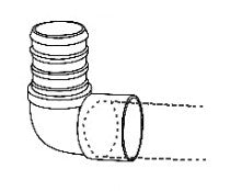 1/2" Pex X Copper Elbow - Lead Free Brass