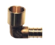 3/4" Pex X Copper Elbow - Lead Free Brass