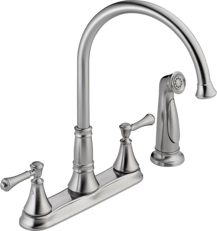 DELTA CASSIDY 2497LF 2H KITCHEN DECK FAUCET W/SPRAYER
