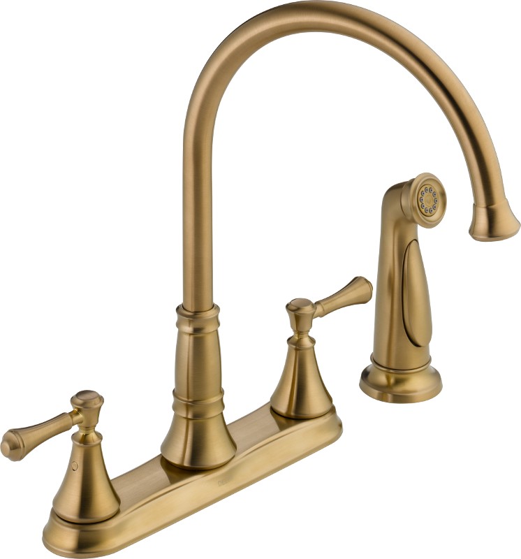 DELTA CASSIDY 2497LF 2H KITCHEN DECK FAUCET W/SPRAYER