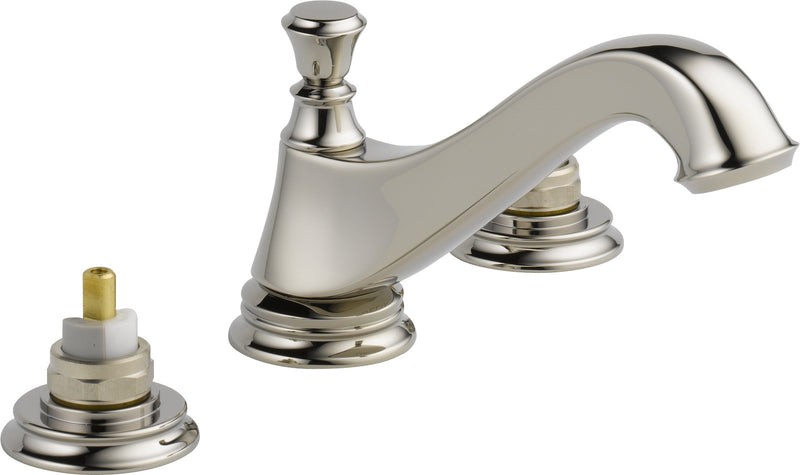 DELTA CASSIDY 3595LF-MPU-LHP 2H WIDE SPREAD LAV - LOW ARC SPOUT W/ METAL POP-UP