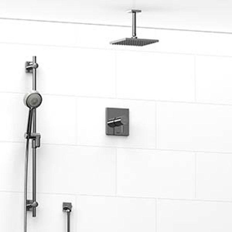Riobel Pallace KIT6323PATQ Type TP thermostaticpressure balance 0.5 coaxial 2-way system hand shower rail with built-in elbow su - Standard