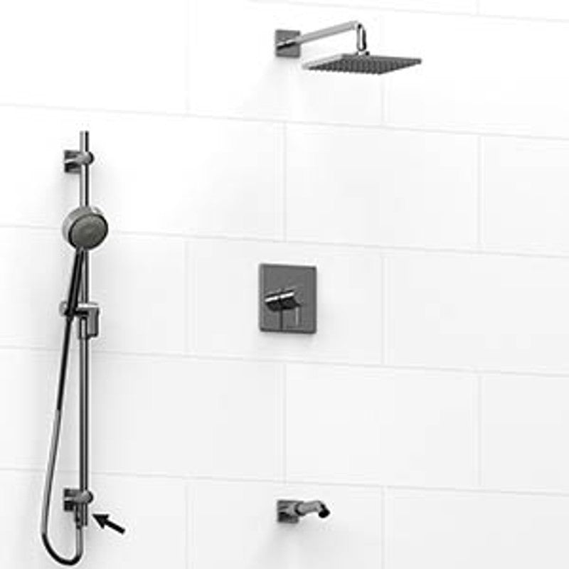 Riobel Pallace KIT6445PATQ Type TP thermostaticpressure balance 0.5 coaxial 3-way system hand shower rail with built-in elbow su - Standard