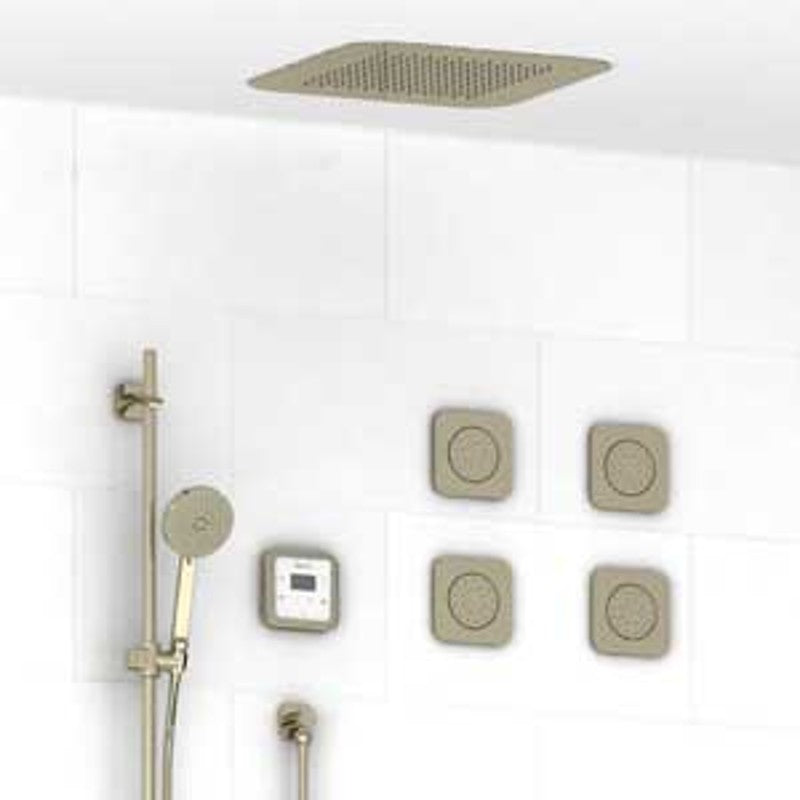 Riobel Zendo KIT9045ZOTQ Type TP thermostaticpressure balance 0.5 coaxial 3-way system hand shower rail elbow supply shower head
