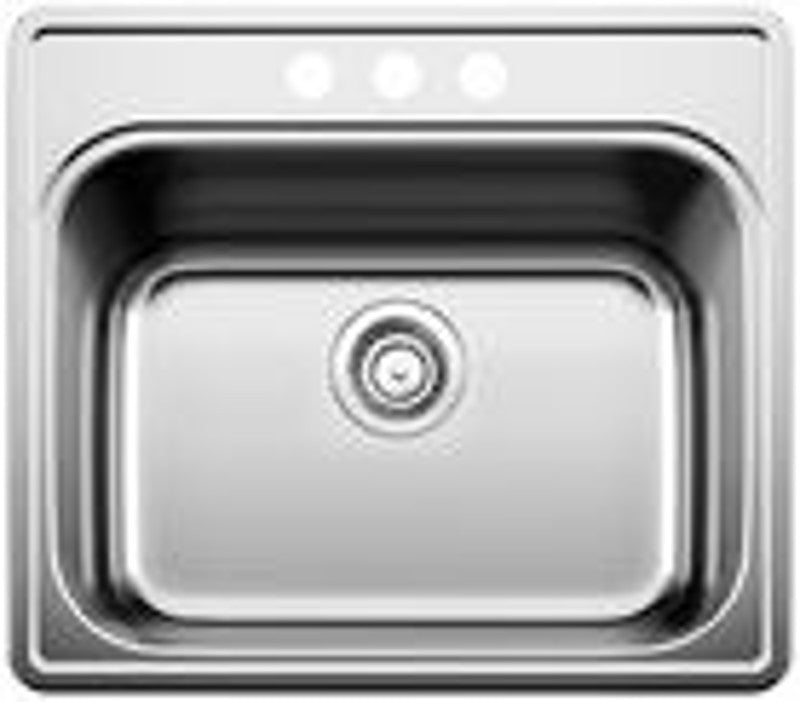 BLANCO ESSENTIAL LAUDRY / UTILITY (3 HOLES, 8" CENTR.)