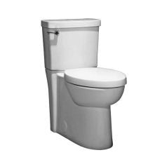 American Standard Studio Concealed Trapway Two-Piece 1.28 gpf/4.8 Lpf Chair Height Round Front Toilet with Seat