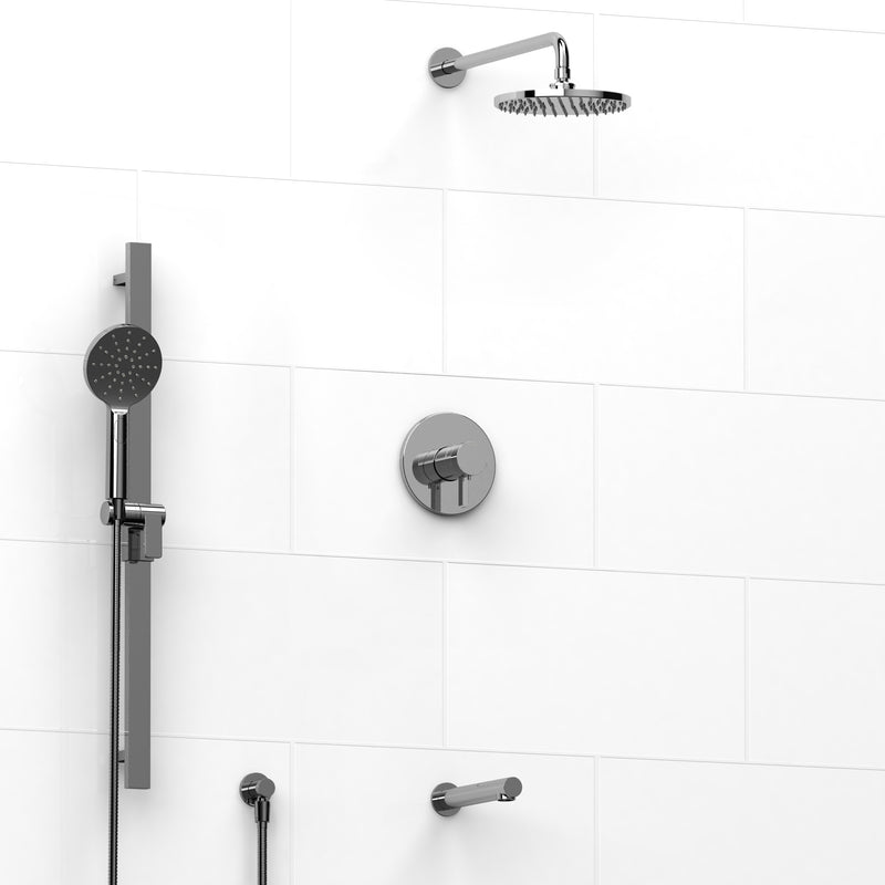 Riobel Paradox TKIT1345PXTM Type TP thermostaticpressure balance 0.5 coaxial 3-way system with hand shower rail shower head