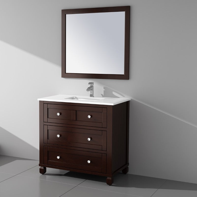Virta 36 Inch Hampton Floor Mount Single Sink Vanity