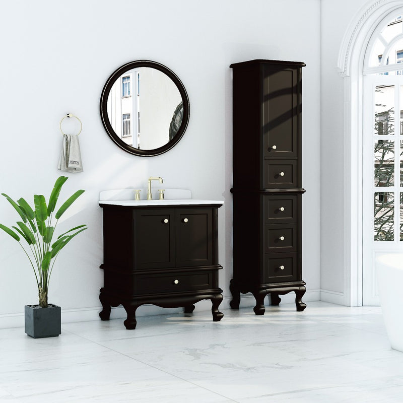 Virta 30 Inch Madera Floor Mount Single Sink Vanity