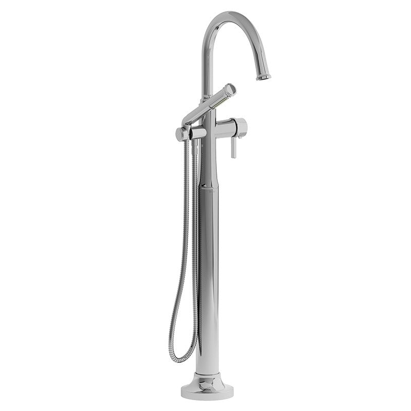 Riobel Momenti TMMRD39J 2-way Type T (thermostatic) coaxial floor-mount tub filler with hand shower (Without Rough-in)