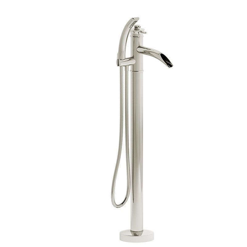 Riobel Altitude TATOP39 2-way Type T (thermostatic) coaxial floor-mount tub filler with hand shower trim (Without Rough-in)