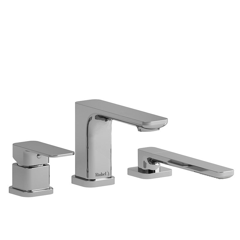 Riobel Equinox TEQ10 3-piece deck-mount tub filler with hand shower trim (Without Rough-in)