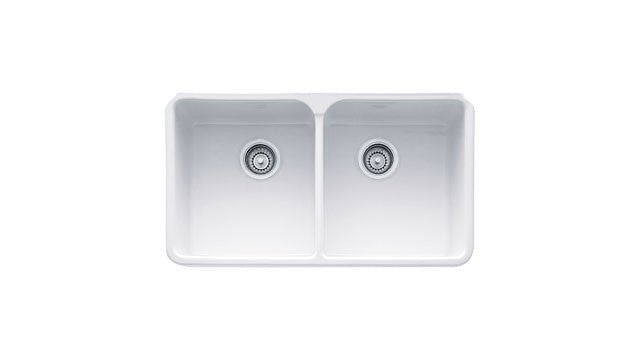 Franke MHK720-31WH Sink - Drop-On Double Fireclay - White