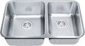 Franke NCX160-28RH Sink - Undermount Double Concerto Creased Bottom SS