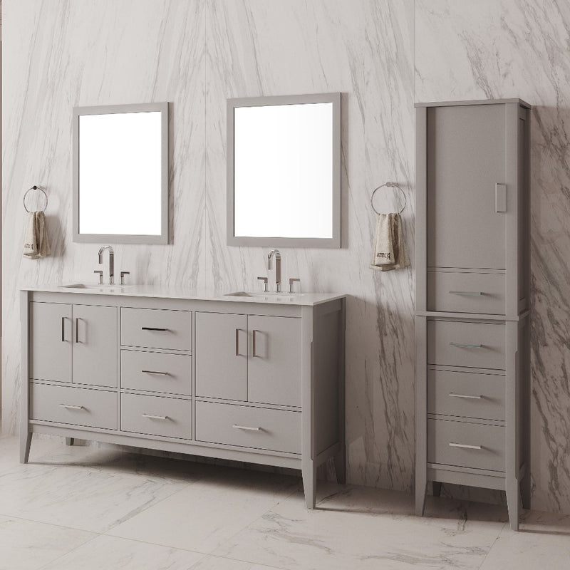 Virta 60 Inch Essence Floor Mount Double Sink Vanity
