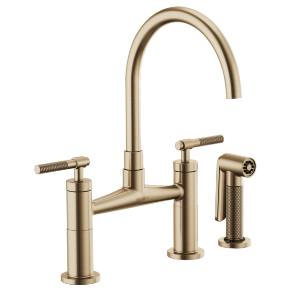 BRIZO LITZE 62543LF ARC SPOUT BRIDGE KNURLED HANDLE