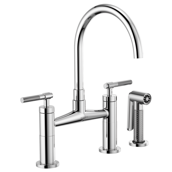 BRIZO LITZE 62543LF ARC SPOUT BRIDGE KNURLED HANDLE