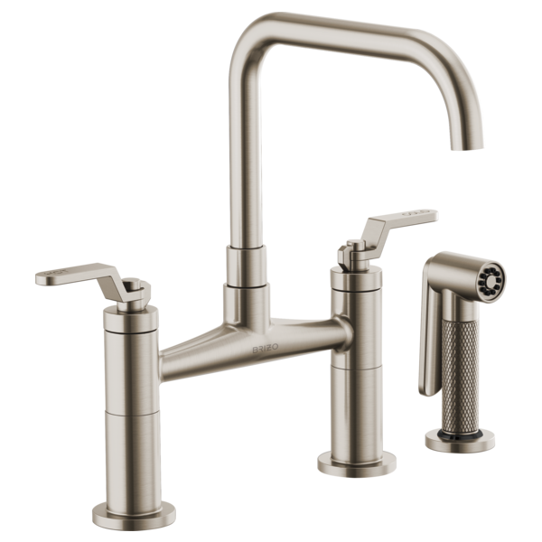 BRIZO LITZE 62554LF SQUARE SPOUT BRIDGE INDUSTRIAL HANDLE