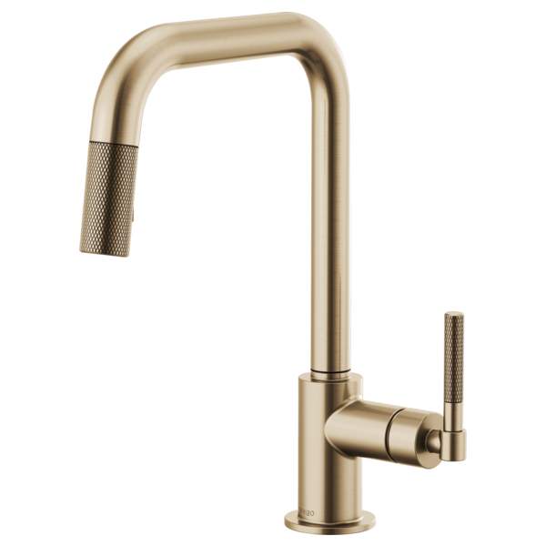 BRIZO LITZE 63053LF SQUARE SPOUT PULL-DOWN KNURLED HANDLE