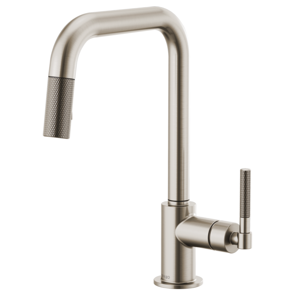 BRIZO LITZE 63053LF SQUARE SPOUT PULL-DOWN KNURLED HANDLE
