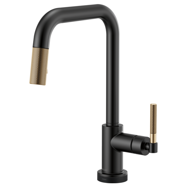 BRIZO LITZE 64053LF SQUARE SPOUT PULL-DOWN WITH SMARTTOUCH KNURLED HANDLE