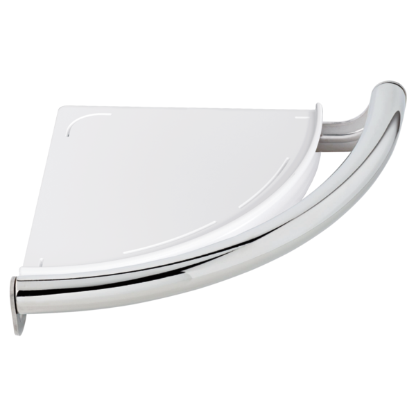 DELTA  41516 CONTEMPORARY CORNER SHELF W/ASSIST BAR - CH