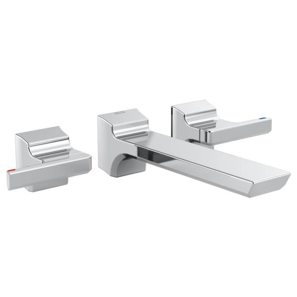DELTA PIVOTAL T3599LF-WL TWO HANDLE WALL MOUNTED FAUCET