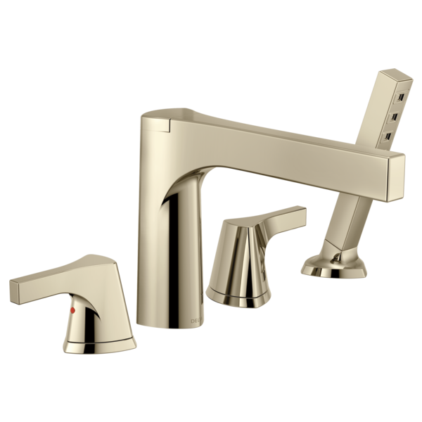 DELTA ZURA T4774 4-HOLE ROMAN TUB WITH HANDSHOWER TRIM