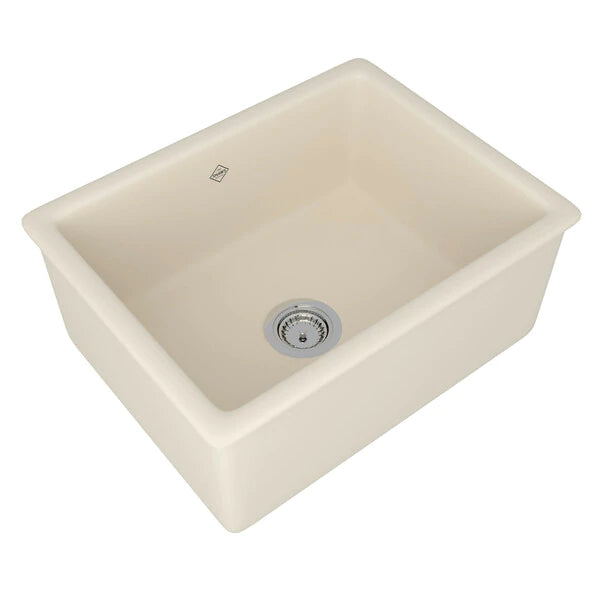 Shaws UM2318 23" Shaker Single Bowl Inset Or Undermount Fireclay Secondary Kitchen Or Laundry Sink