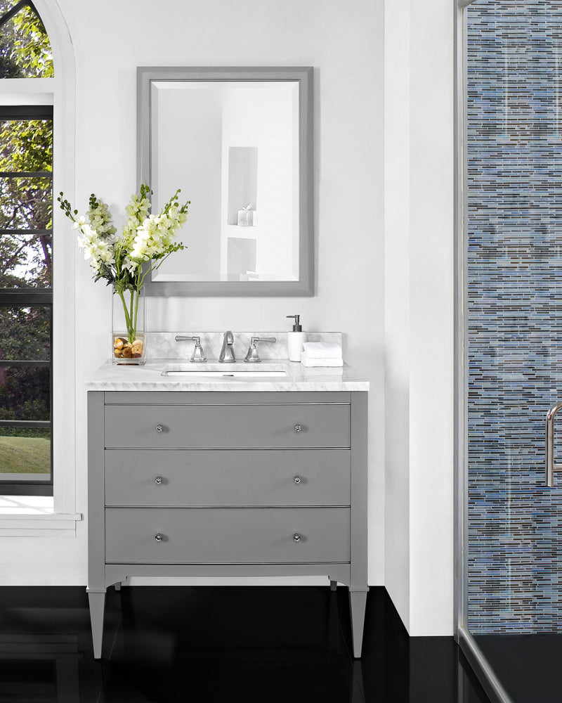 Fairmont Designs Charlottesville w/Nickel 36" Vanity - Light Gray