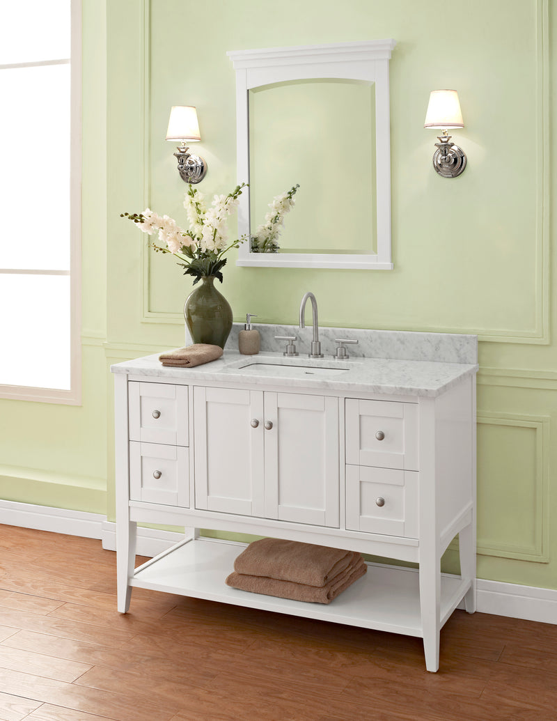 Fairmont Designs Shaker Americana 48" Open Shelf Vanity - Polar White