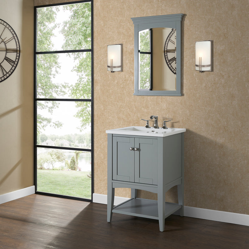 Fairmont Designs Shaker Americana 24" Open Shelf Vanity - Light Gray