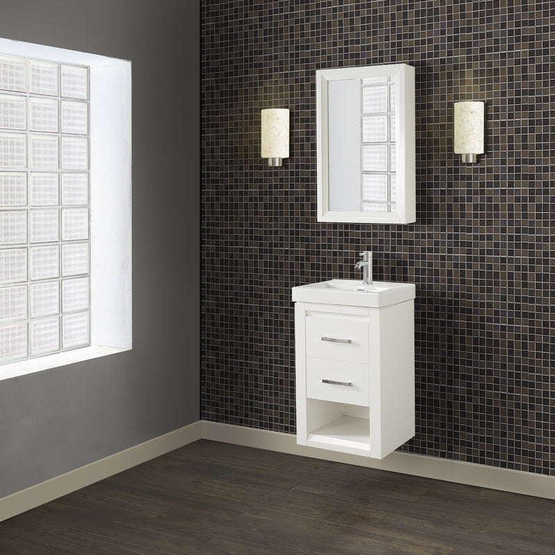 Fairmont Designs Studio One 18x16" Wall Mount Vanity - Glossy White