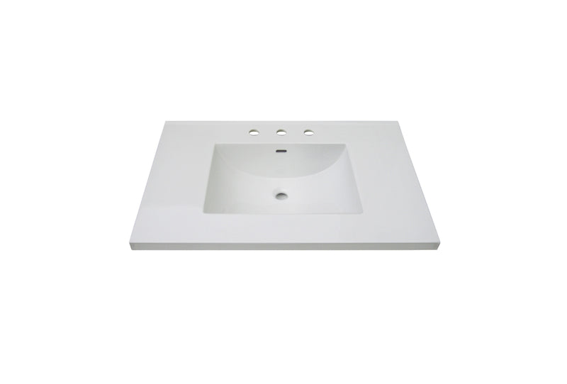 Fairmont Designs 3cm (1-1/4") 37" Tops White Ceramic Vanity Sink Top with Integral Bowl - Single