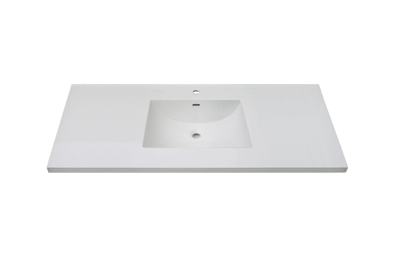 Fairmont Designs 3cm (1-1/4") 49" Tops White Ceramic Vanity Sink Top with Integral Bowl - Single