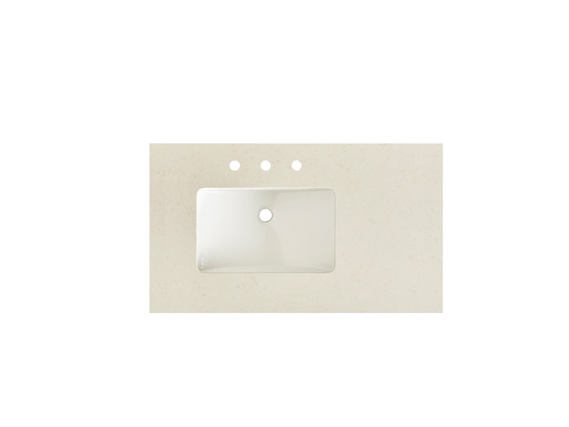 Fairmont Designs 2cm (3/4") 37" Offset Quartz Top Ease Edge - Single