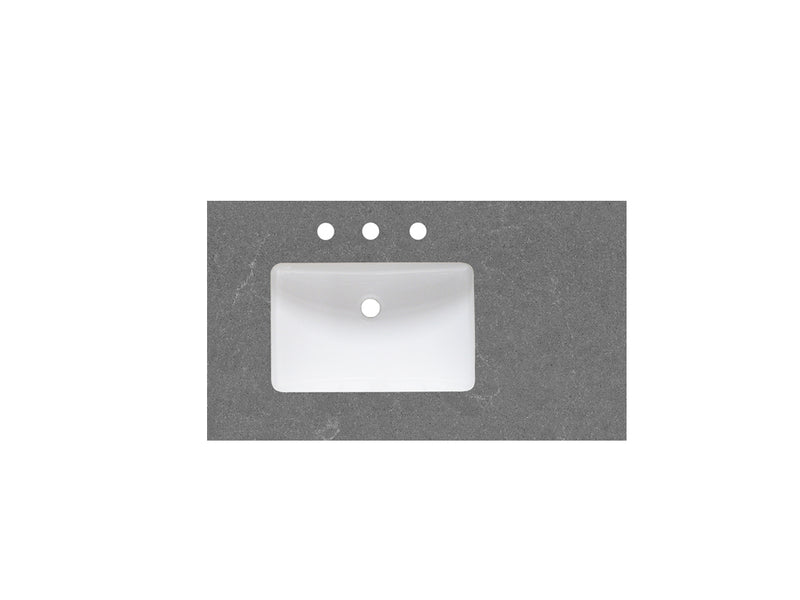 Fairmont Designs 2cm (3/4") 37" Offset Quartz Top Ease Edge - Single