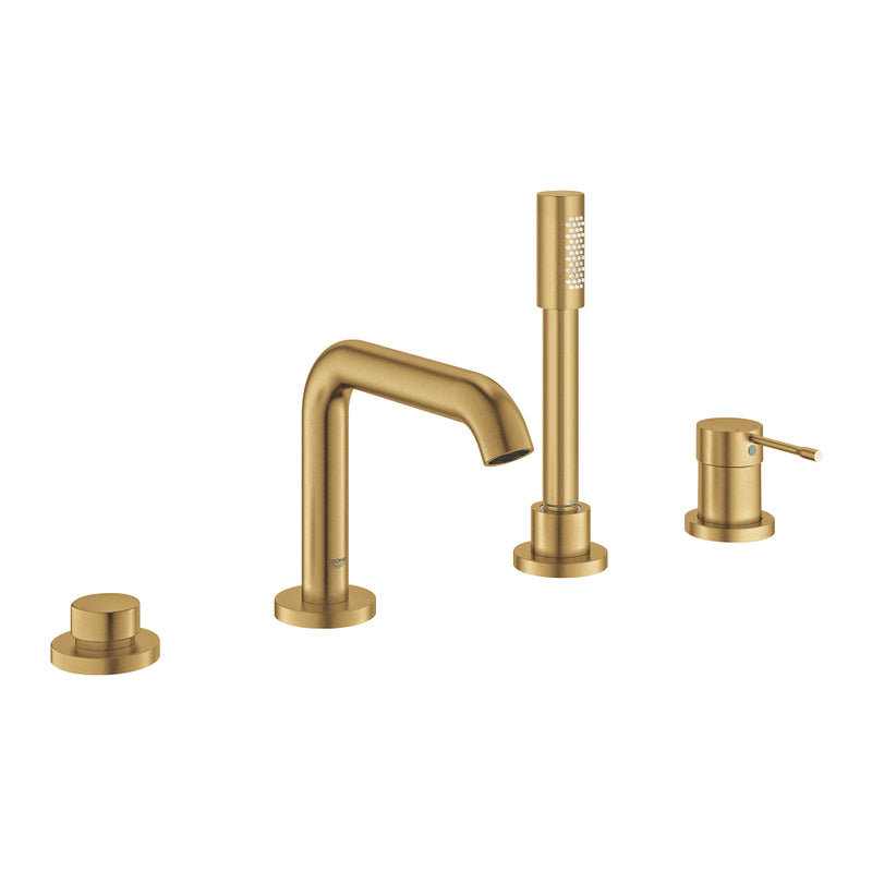 Grohe 19578 Essence New 4-Hole Single-Handle Deck Mount Roman Tub Faucet with 6.6 L/min - 1.75 GPM Hand Shower