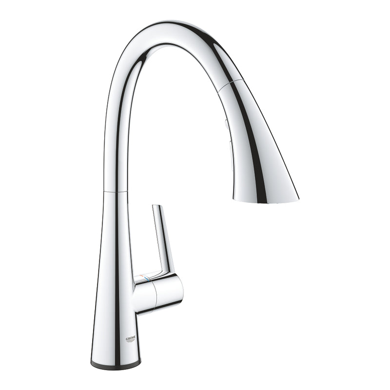 Grohe 30205 Grohe Zedra Single-Handle Pull Down Kitchen Faucet Triple Spray 6.6 L/min - 1.75 GPM with Touch Technology