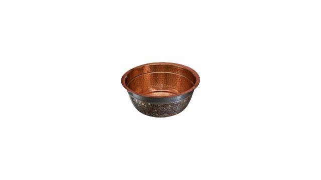 Franke CUJ810-14 Vessel mount copper sink with mosaics