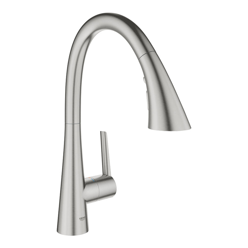 Grohe 32298 Grohe Zedra Single-Handle Pull Down Kitchen Faucet Triple Spray 6.6 L/min - 1.75 GPM