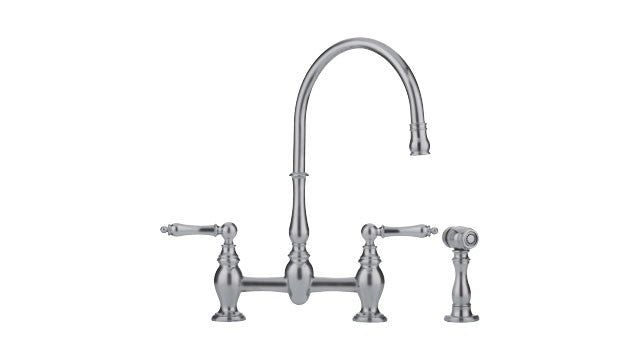 Franke FF60 Bridge faucet with side spray Polished Chrome
