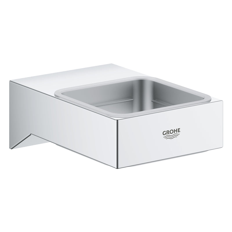 Grohe 40865 Selection Cube Holder for Glass Soap Dish or Soap Dispenser