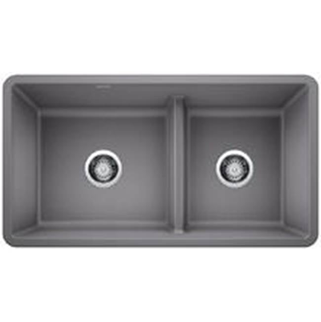 BLANCO PRECIS U 1 3/4 LOW DIVIDE, CONCRETE GRAY